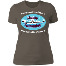 Load image into Gallery viewer, Swimming-white_text NL3900 Ladies' Boyfriend T-Shirt