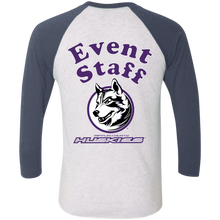 Load image into Gallery viewer, NL6051 Next Level Tri-Blend 3/4 Sleeve Baseball Raglan T-Shirt event