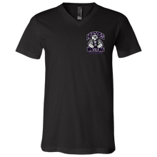 Load image into Gallery viewer, Wrestling-Purple-text 3005 Bella + Canvas Unisex Jersey SS V-Neck T-Shirt