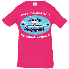 Load image into Gallery viewer, Swimming-white_text 3322 Infant Jersey T-Shirt