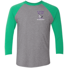 Load image into Gallery viewer, NL6051 Next Level Tri-Blend 3/4 Sleeve Baseball Raglan T-Shirt event