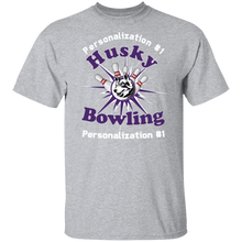 Load image into Gallery viewer, Bowling-white text G500B Youth 5.3 oz 100% Cotton T-Shirt
