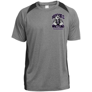 Wrestling-Purple-text YST361 Sport-Tek Youth Colorblock Performance T-Shirt