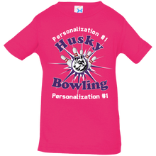 Load image into Gallery viewer, Bowling-white text 3322 Infant Jersey T-Shirt