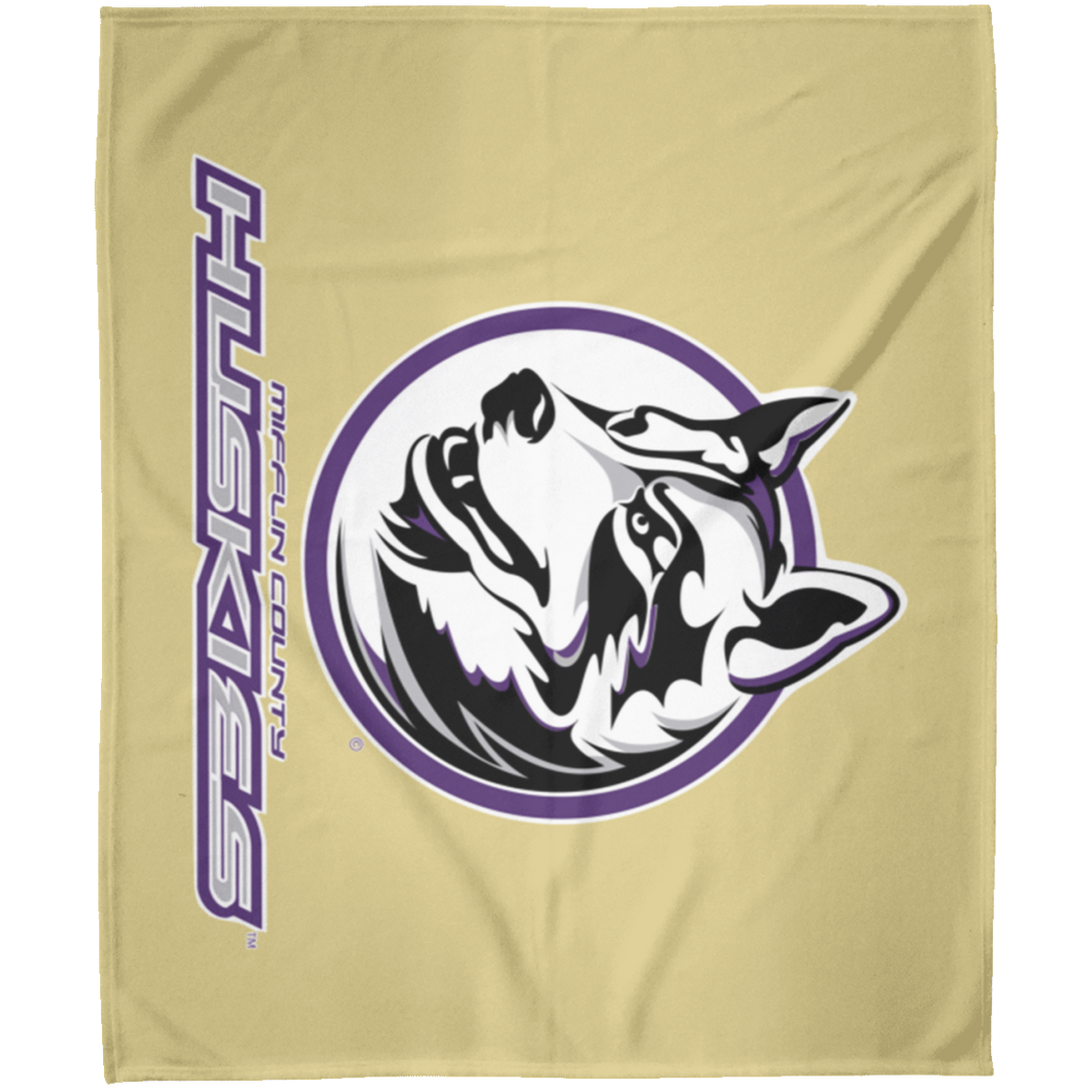 Tan Background FLM Arctic Fleece Blanket 50x60