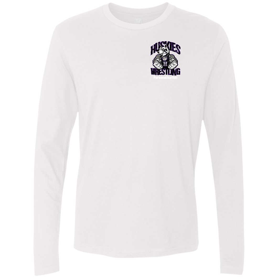 Wrestling-White-text NL3601 Next Level Men's Premium LS