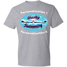 Load image into Gallery viewer, Swimming-white_text 980 Lightweight T-Shirt 4.5 oz