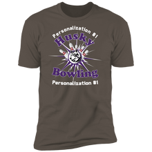 Load image into Gallery viewer, Bowling-white text NL3600 Premium Short Sleeve T-Shirt