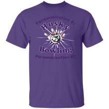Load image into Gallery viewer, Bowling-purple text G500 5.3 oz. T-Shirt