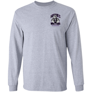 Wrestling-Purple-text G240 Gildan LS Ultra Cotton T-Shirt