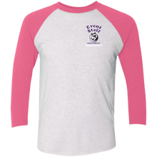 Load image into Gallery viewer, NL6051 Next Level Tri-Blend 3/4 Sleeve Baseball Raglan T-Shirt event