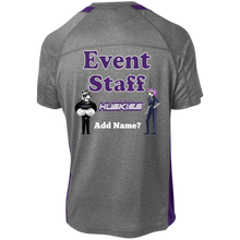 Load image into Gallery viewer, event-back_white ST361 Sport-Tek Heather Colorblock Poly T-Shirt