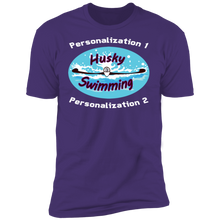 Load image into Gallery viewer, Swimming-white_text NL3600 Premium Short Sleeve T-Shirt