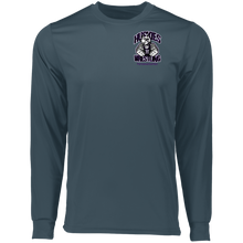 Load image into Gallery viewer, Wrestling-Purple-text 788 Augusta LS Wicking T-Shirt