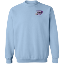 Load image into Gallery viewer, Track-purple text G180 Gildan Crewneck Pullover Sweatshirt  8 oz.