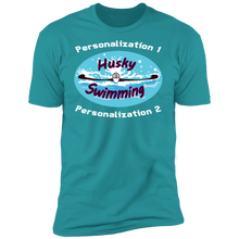 Load image into Gallery viewer, Swimming-white_text NL3600 Premium Short Sleeve T-Shirt