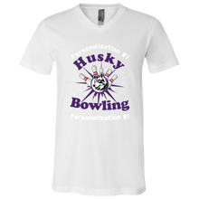 Load image into Gallery viewer, Bowling-white text 3005 Unisex Jersey SS V-Neck T-Shirt