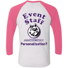 Load image into Gallery viewer, NL6051 Next Level Tri-Blend 3/4 Sleeve Baseball Raglan T-Shirt event