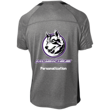Load image into Gallery viewer, Logo with White Custom Text YST361 Sport-Tek Youth Colorblock Performance T-Shirt
