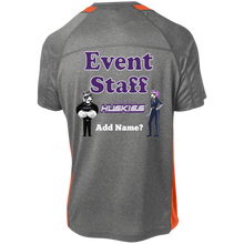 Load image into Gallery viewer, event-back_white ST361 Sport-Tek Heather Colorblock Poly T-Shirt