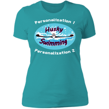 Load image into Gallery viewer, Swimming-white_text NL3900 Ladies' Boyfriend T-Shirt