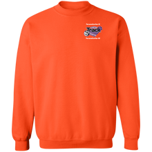 Load image into Gallery viewer, Track-white text G180 Gildan Crewneck Pullover Sweatshirt  8 oz.