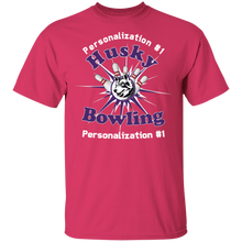 Load image into Gallery viewer, Bowling-white text G500B Youth 5.3 oz 100% Cotton T-Shirt