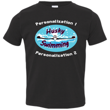 Load image into Gallery viewer, Swimming-white_text 3321 Toddler Jersey T-Shirt