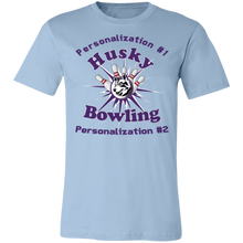 Load image into Gallery viewer, Bowling-purple text 3001C Unisex Jersey Short-Sleeve T-Shirt
