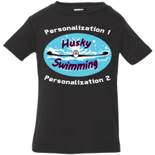 Load image into Gallery viewer, Swimming-white_text 3322 Infant Jersey T-Shirt