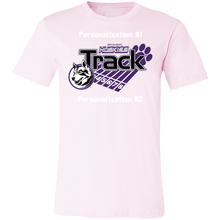 Load image into Gallery viewer, Track-white text 3001C Unisex Jersey Short-Sleeve T-Shirt