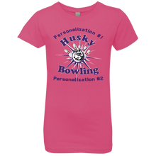 Load image into Gallery viewer, Bowling-purple text NL3710 Girls' Princess T-Shirt