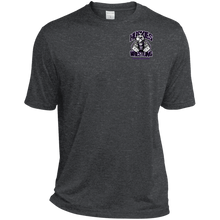 Load image into Gallery viewer, Wrestling-Purple-text TST360 Sport-Tek Tall Heather Dri-Fit Moisture-Wicking T-Shirt