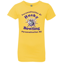 Load image into Gallery viewer, Bowling-purple text NL3710 Girls' Princess T-Shirt