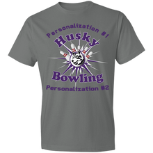 Load image into Gallery viewer, Bowling-purple text 980 Lightweight T-Shirt 4.5 oz