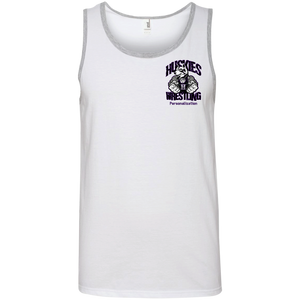 Wrestling-Purple-text 986 Anvil 100% Ringspun Cotton Tank Top