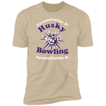 Load image into Gallery viewer, Bowling-white text NL3600 Premium Short Sleeve T-Shirt