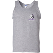 Load image into Gallery viewer, Logo with White Custom Text G220 Gildan 100% Cotton Tank Top