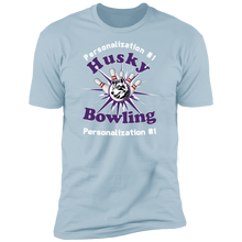 Load image into Gallery viewer, Bowling-white text NL3600 Premium Short Sleeve T-Shirt