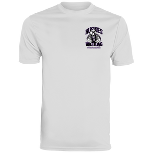 Wrestling-Purple-text 790 Augusta Men's Wicking T-Shirt