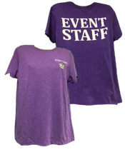 Load image into Gallery viewer, Purple Event Staff Ladies Short Sleeve T-Shirts (Can be Purchased by Event Staff Personnel Only)