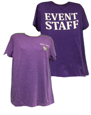 Purple Event Staff Ladies Short Sleeve T-Shirts (Can be Purchased by Event Staff Personnel Only)