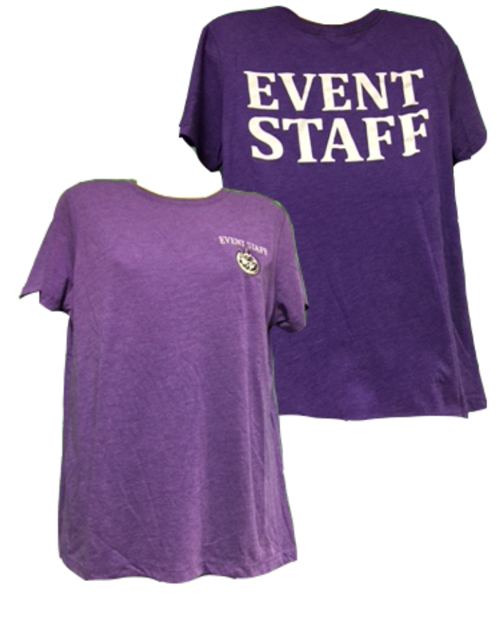 Purple Event Staff Ladies Short Sleeve T-Shirts (Can be Purchased by Event Staff Personnel Only)