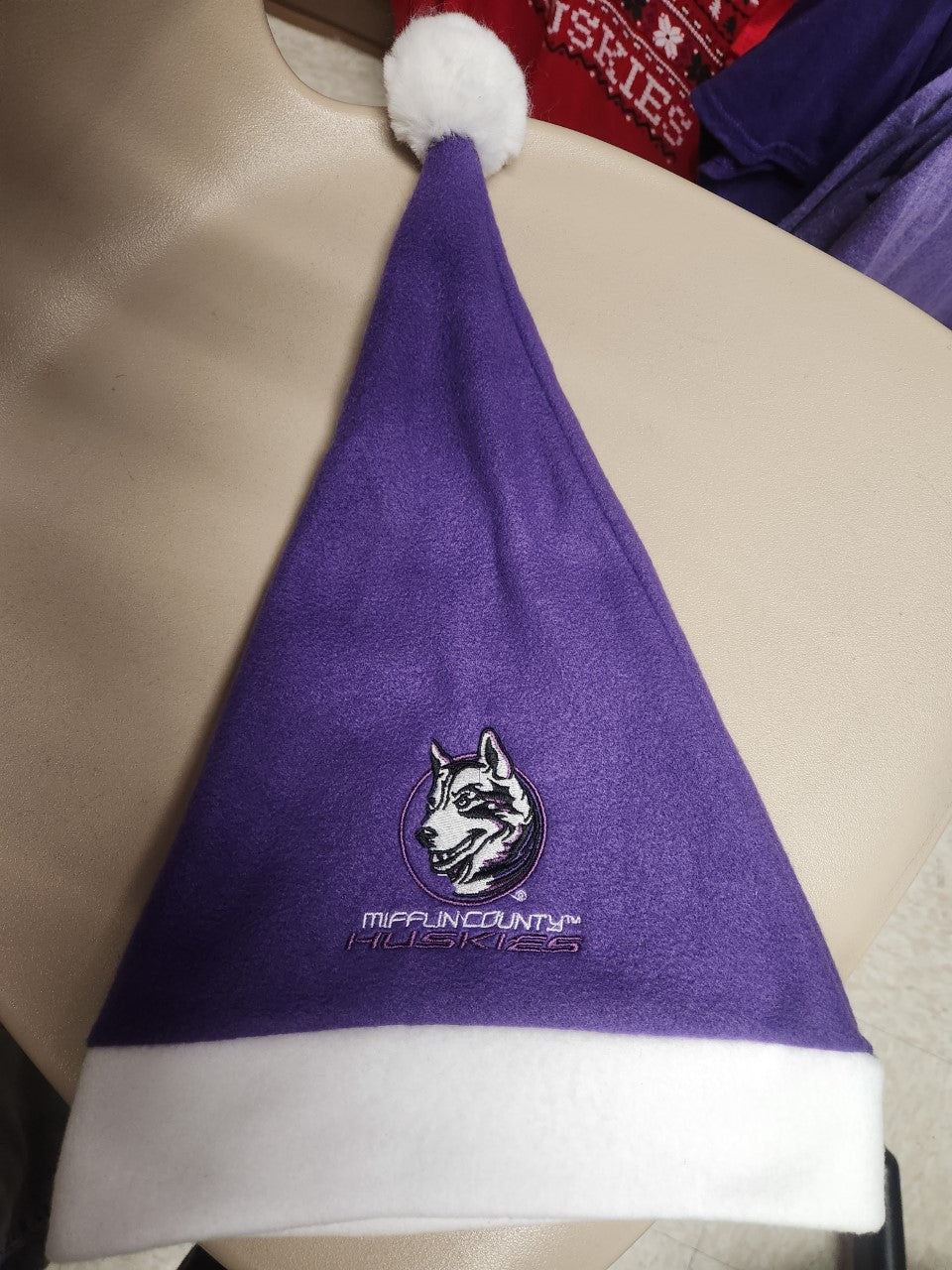 Husky Santa Hats