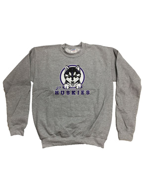 Long Sleeve Grey Youth Lil' Huskies Sweatshirt