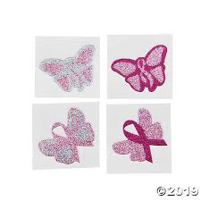 Butterfly Glitter Cancer Tattoo