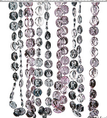 Pink And Silver Coin BEADS