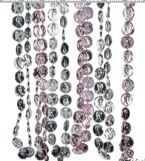 Pink And Silver Coin BEADS
