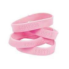Pink Or White Cancer Bracelet